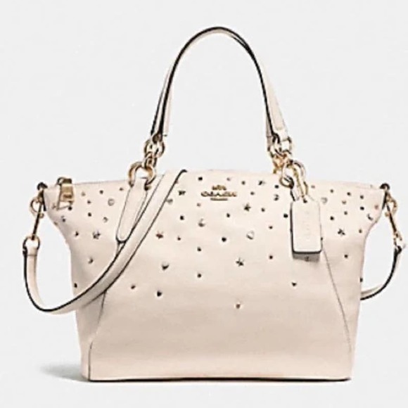 Coach Handbags - Coach Cream Satchel with Gold Accents
